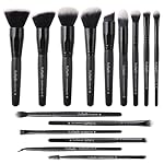 Raffaello Makeup Brushes 15Pcs Makeup Brush Set Premium Synthetic Powder Foundation Contour Blush Concealer Eye Shadow Blending Liner Make Up Brush Kit