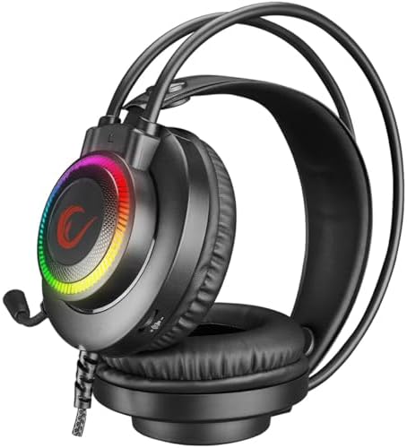 Rampage RM-K27 X-JAMMER Rainbow Ledli PC USB 3.5M PS4-XBOX-Mobile Gaming Oyuncu Mikrofonlu Kulaklık - Görsel 5
