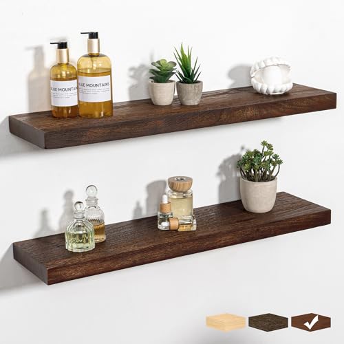 RICHFOCUS 30 Inch Mahogany Shelves