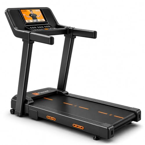 Flexnest Smart Treadmill for Home Use – 4HP BLDC Motor, 12 km/h Speed, 100kg Capacity, 2-Level Manual Incline, Bluetooth Connectivity, 500+ Classes & Virtual Walks – Black (Flextread Go)