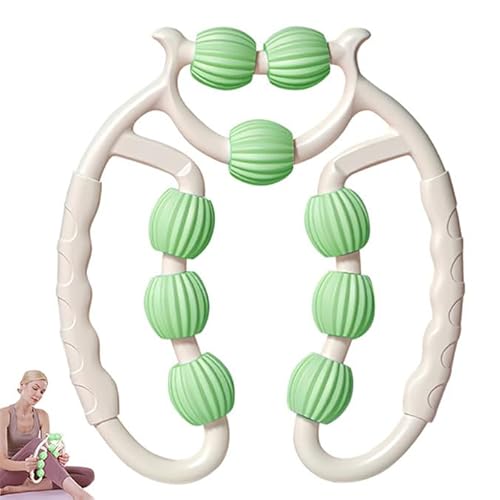 Bein Massagegerät, Massage Roller mit Griff für Bein, Neuer Massageroller Beine, Tiefengewebe Armmassage Roller, mit 9 Rädern, Cellulite Roller, für Bein, Fuß, Schulter, Armmassage, Weiß, Grün Bein Massagegerät, Massage Roller mit Griff für Bein, Neuer Massageroller Beine, Tiefengewebe Armmassage Roller, mit 9 Rädern, Cellulite Roller, für Bein, Fuß, Schulter, Armmassage, Weiß, Grün