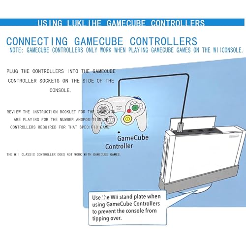 Luklihe 2PCS Wired Controller for Gamecube Nintendo Wii with Vibration Function(Purple- Pink)