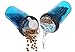 Dexas Popware for Pets Snack Duo Dual Chambered Hydration Bottle and Snack Container with Collapsible Pet Cup, Blue