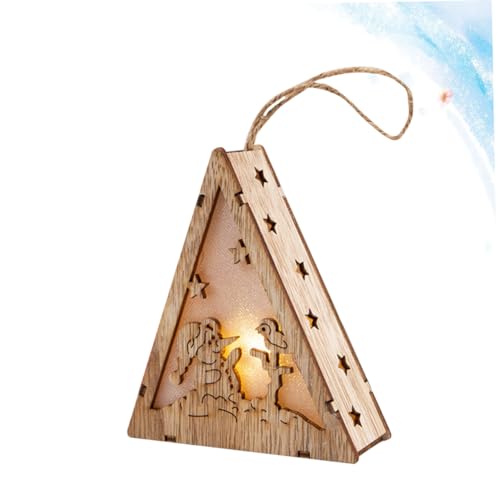 LABRIMP Iluminar Enfeite De Natal Decoração Em Miniatura Enfeites De Casa Iluminada Pingente De Jesu