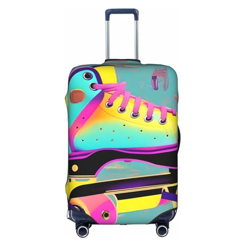 Housse de protection pour bagage grand format imprimé patins à roulettes