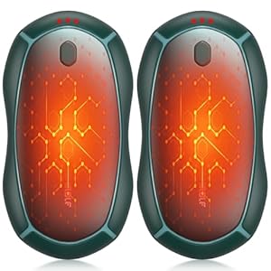 Hand Warmers Rechargeable, Electric Hand Warmers 2 Pack with Smart Chips Long Safe Heat, Portable Pocket Heater,Gifts for Christmas,Golf,Camping,Hunting, Stocking Stuffers