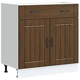 Genérico Mueble bajo de Cocina Lucca Roble marrón,wenjingqi-853744