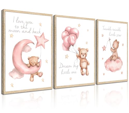 3Pcs Pink Teddy Bear Dream Big Little One