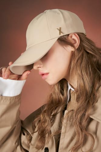 Image of VARZAR 【Official Store Gold Stud Over fit Ball Cap / 3colors Unisex Deeper Small face Effect Fashion hat Polyester