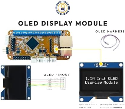 OLED SCREEN KIT for raspberry pi Compatible with the Brook Ultimate and Retro Board — 사진 3