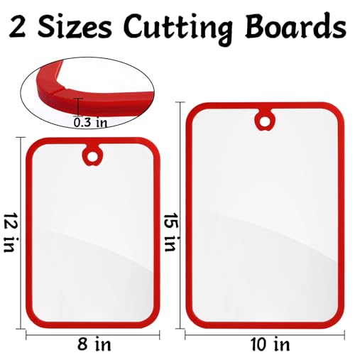 Set de 2 tablas de cortar de vidrio templado miniatura 2