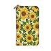 DaihAnle Sunflower ﻿Hand-Held Wallet Fashionable Long Microfiber Leather Large Capacity
