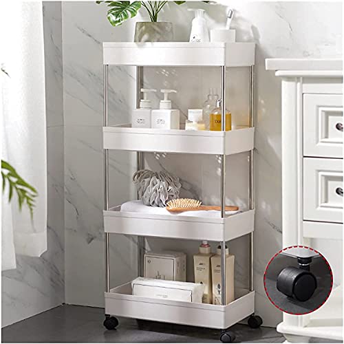 Unité d’étagère mobile pour organiser la salle de bain sans encombrer