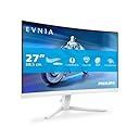 Philips Evnia 27M2C5501 - Monitor gaming curvo QHD da 27 pollici, 180 Hz, 1 ms GtG, FreeSync Premium (2560x1440, 2x HDMI 2.0, 1x DisplayPort1.4) bianco