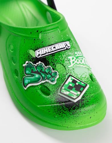 Minecraft Sabots Creeper Green | Chaussures de Plage pour garçon | Motif Dessin animé TNT Boom | Style Streetwear | Accessoires de Jeu pour Enfants | Sabots Confortables à Talon Plat pour Les – vue 6