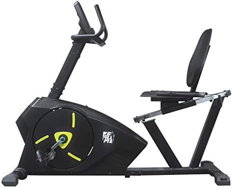 Fit4home Exercise Bike Recumbent Bike For Home Use | Indoor Cardio Trainer Sporting Equipment With LCD Display, Pulse Sensors, 8kg Flywheel, Adjustable Seat | KPR61903 Black