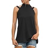 Generic Unterhemden Spaghettiträger Basic Top Hemdbluse Loose T Shirt Kurzarm Damen Chiffon Blusentop Sommer Tops Rundhals mit Spitze Tank Top Shirt Elegant Weste Damen Sommer Bluse Ärmellose