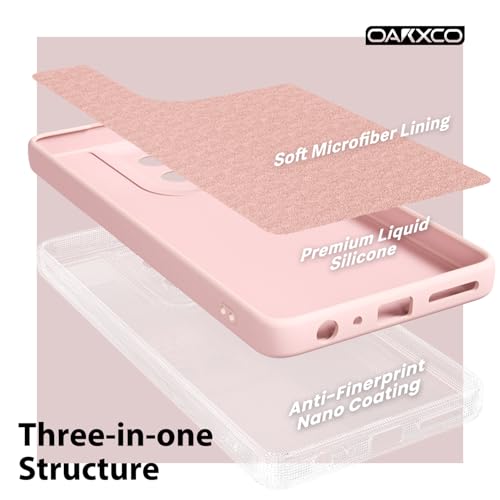 oakxco for Motorola Moto G 2025 Case G Play 2026/ G 2026 Phone Case Liquid Silicone, Thin Slim Grip Soft Rubber Gel Protective Phone Cover for Women, Matte Plain Aesthetic Girly Cover, Light Pink by oakxco - Used condition - Image 5