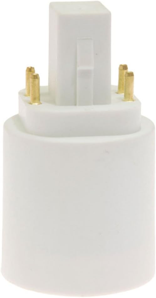 G24 to E27 E26 4-Pin LED Light Sockets Adapter, Light Bulb Socket, Bulb Base Adapter, Converters Lamp Holder (Pack of 1)