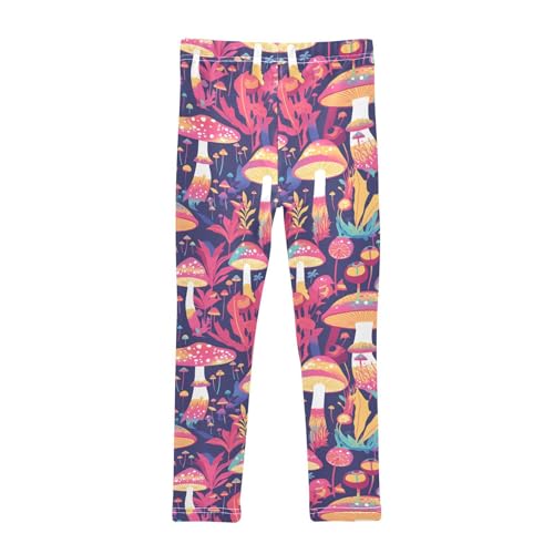 KLL Trippy Mushrooms Rainbow Toddler Girls' Legging Casual Full Length Dance Pants Exercise2