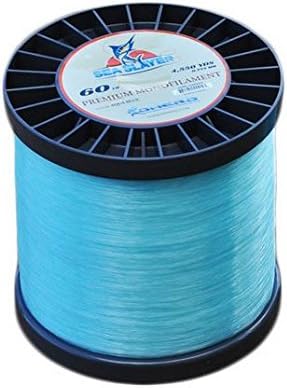 Sea Slayer Premium Monofilament Line (Bulk Spool) (Aqua Blue, 200LB (Est 1200 Yds))