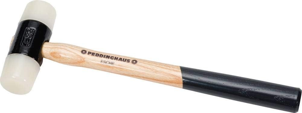 Peddinghaus 5037020035 Nylon Hammer with Ashwood-Handle, White/Beige/Black, Size 4/35 mm