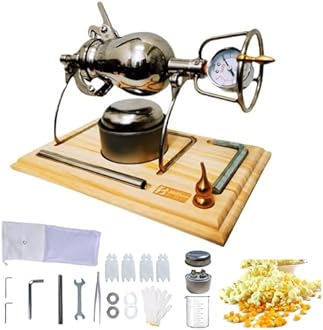 Hand Popcorn Maker Popcorn Machine Hand Popcorn Cannon 304 Stainless Steel Popcorn Machine Home Retro High Pressure Popcorn Maker, Puffed Rice Maker for Home Party (260ml)