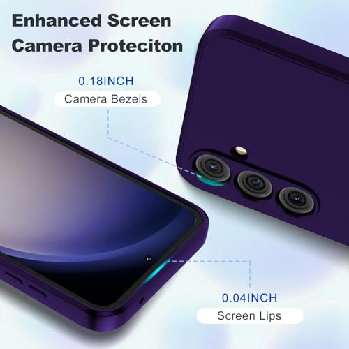 Image of Back Cover for Samsung Galaxy S23 FE 5G | Full Camera Protection | Premium Liquid Silicon Case | Flexible Bumper Case for Samsung Galaxy S23 FE 5G (Dark Purple)