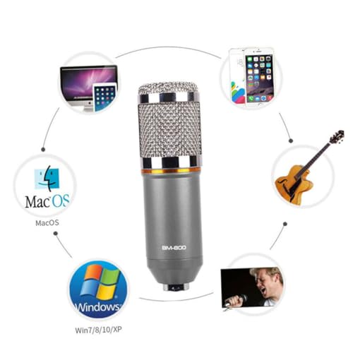 Microphone à condensateur BM noir or avec support de smartphone pour une captation stable - 4