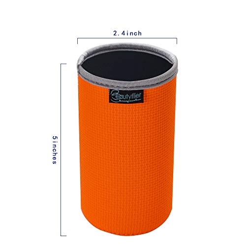 Beautyflier Pack of 4 Anti-Slip Embossed Neoprene Bottle Insulator Sleeve Thick Collapsible Drink Can Sleeve Cover For Camping Party (16oz) - Thumbnail 3