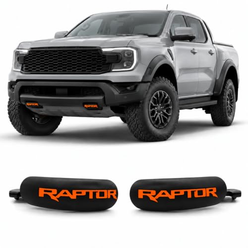 LD PrintForge Tow Hook Accent Covers Compatible with Ford Ranger Raptor® 2022+ – Front Clip-On Protective Covers – Full Coverage Exterior Styling Upgrade – Version 2 Improved Design (Black and Orange)