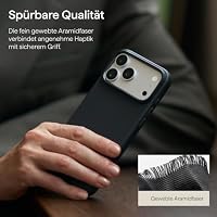 pitaka Ultradünne Aramidfaser Schutzhülle für iPhone 18 Pro Schwarz/Grau – Ansicht 3