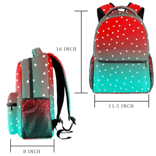 Sac de voyage décontracté vert et rouge pour sorties et weekend - 2
