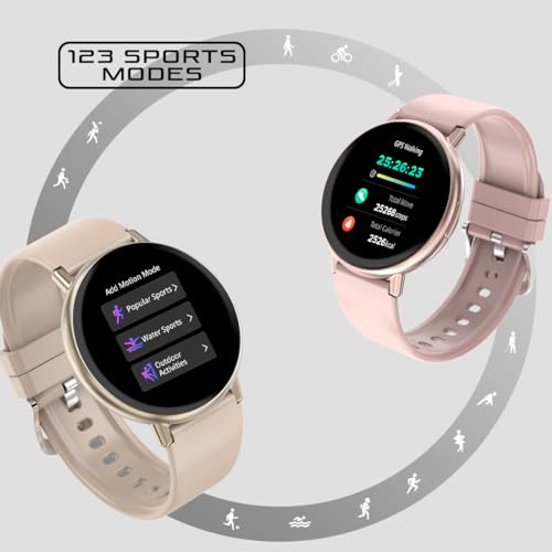 Image of Fire-Boltt Destiny Smartwatch- 1.39 inch Display, Silicon Straps, Bluetooth Calling, 123 Sports Modes, Voice Assistant, Health site, IP67 (Pink)