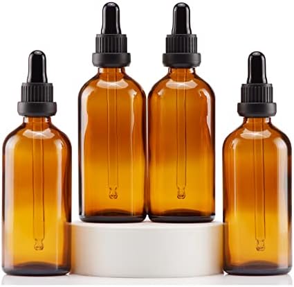 YIZHAO 50ml Amber Dropper Bottle, Empty Eye Glass Dropper Bottles with [Glass Pipette Dropper],Small Sample Glass Bottles,for Essential oil Diffuser,Massage,Beauty Oil Mix  12 Pcs