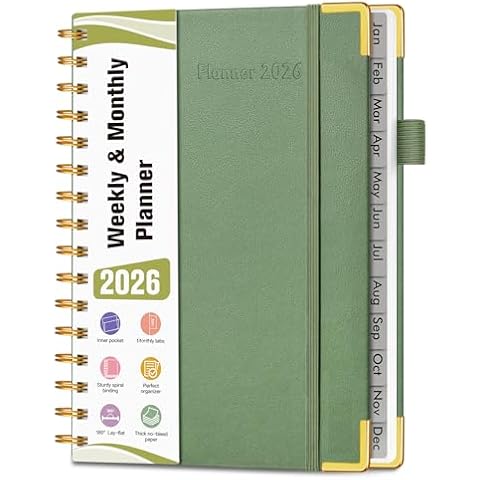 NOTBOKPA 2026 Hardcover Leather Planner A5 Cover