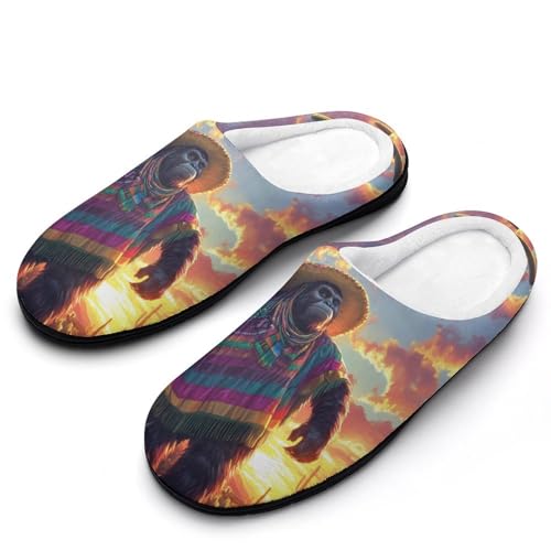 Guardian Bigfoot Sasquatch - Pantuflas para hombre, informales, cálidas, con suela de goma, para interiores y exteriores, Estilo:, 11-12（44-45）