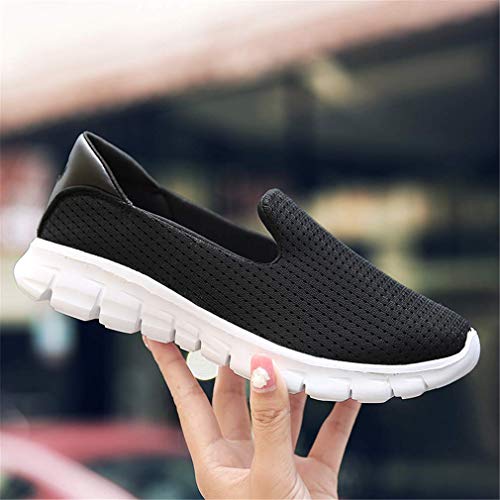 Chokness Women's Walking Shoes Slip On Fashion Sneaker With Support Flats (8.5, Black) #TOP4