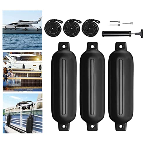Nirelief Boat Yacht Accessory Boat Fenders Pvc Inflatable Ribbed Yacht Buoy Fender Bumpers For Sailboats 10Pcs #TOP6