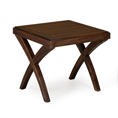 Image of Nilkamal Karla Solid Wood Side Table (Sun Walnut)