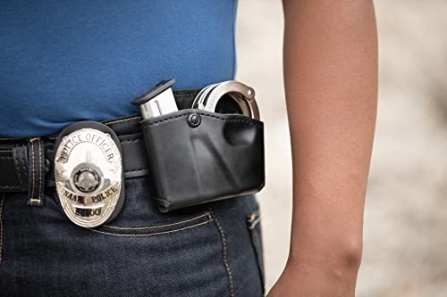 Safariland 573 Open Top Magazine and Handcuff Pouch, Fits GLOCK 17/22, STX Plain Black, Right Hand by Safariland - Image 6