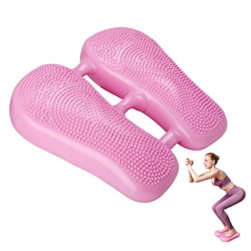 FUMENG Paso travesor Inflable, Paso a Paso Inflable Interior con PVC Massage Dots Mantener el Equipo de Fitness Balance,Rosado Cover