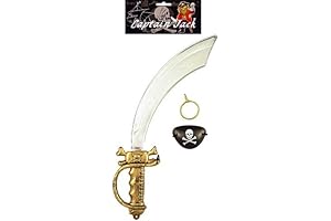 The Only Pirate At The Party: Pirate Sword, Eyepatch, and Earring Halloween Costume Accessory