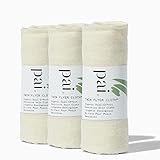 Pai Skincare | Organic Muslin Face Cloths for Gentle Cleansing and Exfoliation, Reusable Skin Cleansing Wipe for Sensitive Skin. Twin Flyer Extra Gentle, Pack of 3