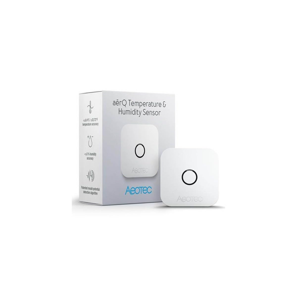 AEOTEC ZWA039 aërQ Capteur de température et d'humidité Z-Wave SmartThings Blanc