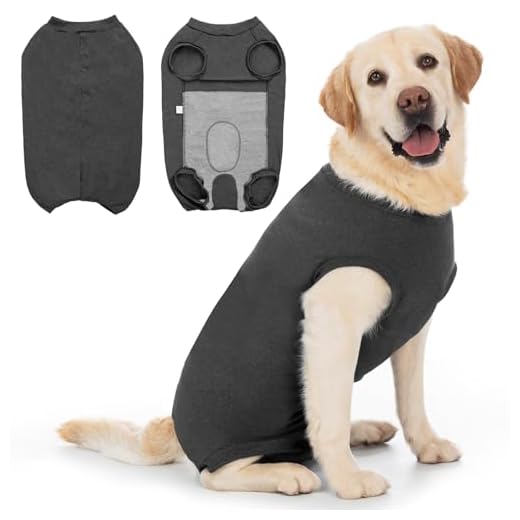 Cyponpy Hundebody Nach Op Medizinischer Body für Hunde Kastration Hündin Rüde Operationsbody Hund Body Nach Op Hund Shirt Leckschutz Wundschutzanzug für Hunde Einteiler Schlafanzug Klein Mittel Groß
