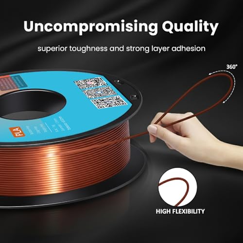 Image of Silk PLA Filament 1.75mm Multicolor (Pastel) 1KG, Shiny High Gloss Finish, Color Changes Per 10-13m, Perfectly Wound, Accuracy + /-0.02mm 3D Printer Filament Vacuum Packaging
