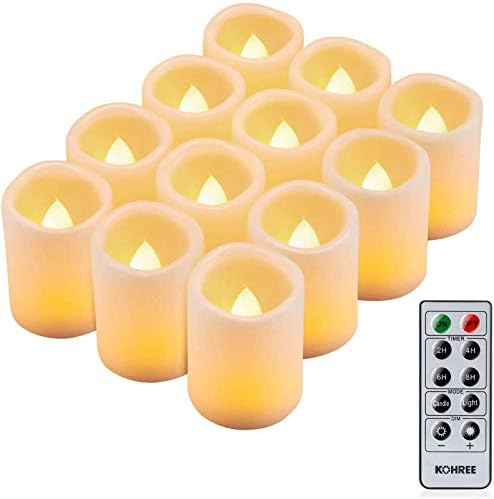 Kohree LED fantastic candles without flame with remote control and timer function with batteries