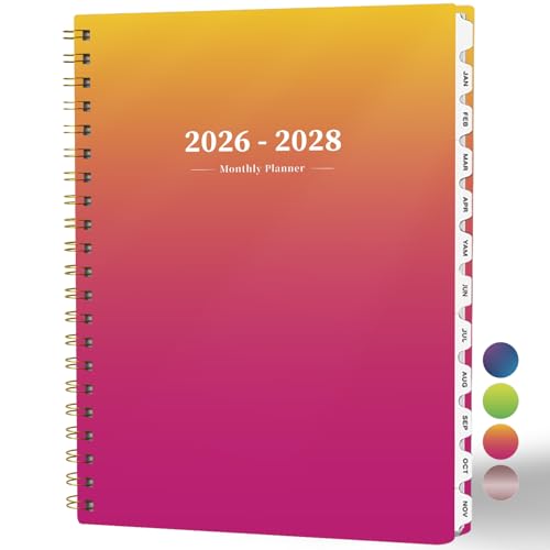 2026-2028 Monthly Planner - 2 Year Monthly Planner Calendar 2026-2028 Jul 2026 - Jun 2028 8.5 x 11 24 Months Spiral-Bound Tabs Holidays Notes Ideal for School Office Home Planning
