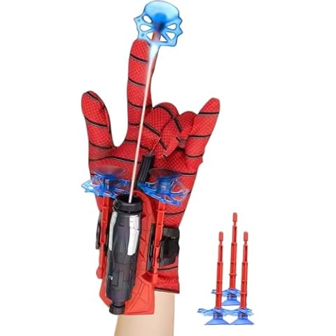 Spider Web Shooters Real,Spider Silk Launcher Wrist Toy for Kids,Realistic Web Launcher String, Cool Gadgets String Gloves Shooters Toy for Superhero Role-Play Cover